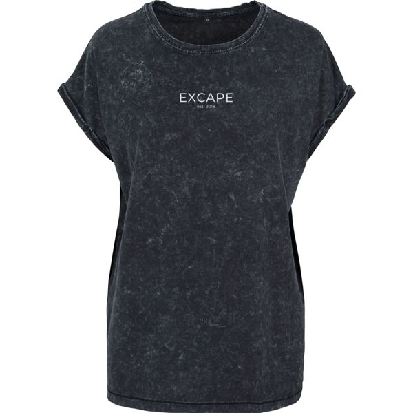 Women's acid washed extended shoulder tee Thumbnail